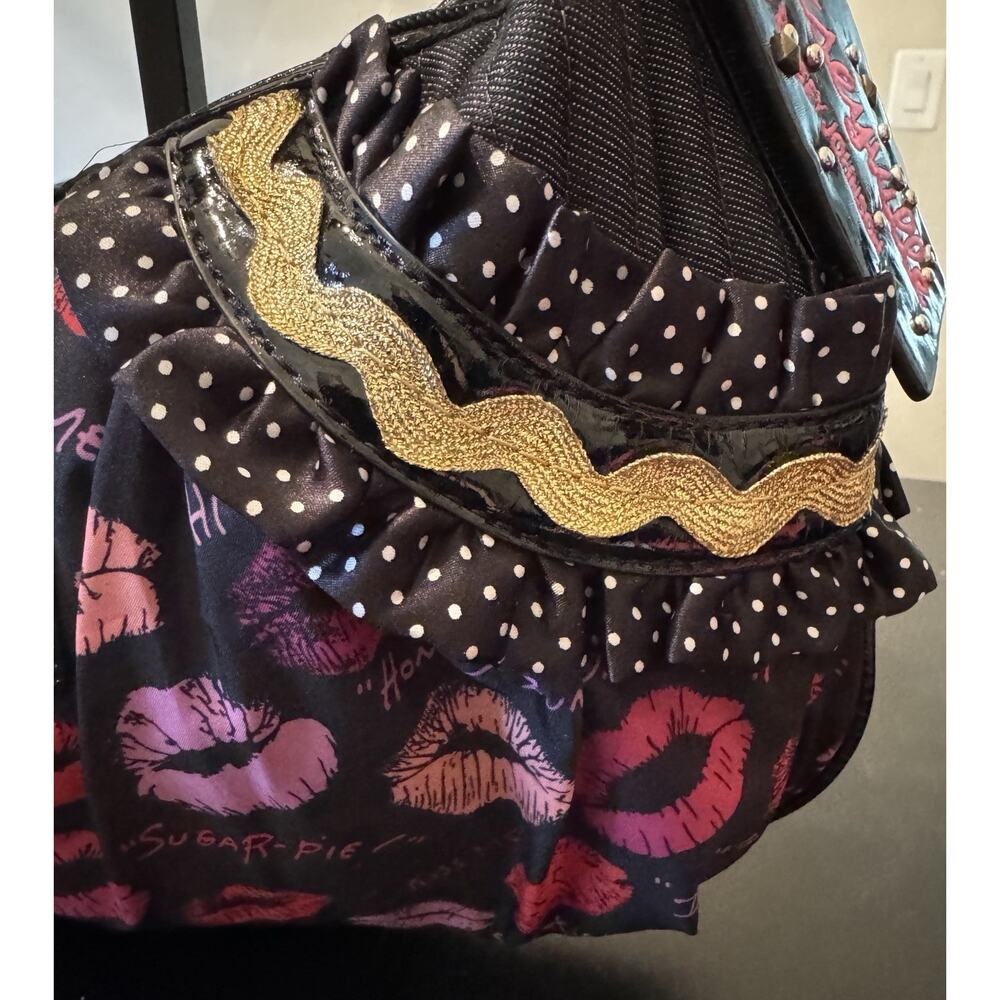Vintage Y2K Betsyville By Betsey Johnson Hot Lips Hobo Shoulder Bag - Picture 5 of 12